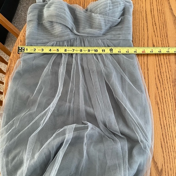 Jenny Yoo Pleated Bust Mesh Overlay Maxi Gown Bridesmaid Prom  Formal Size 2 - Picture 7 of 10